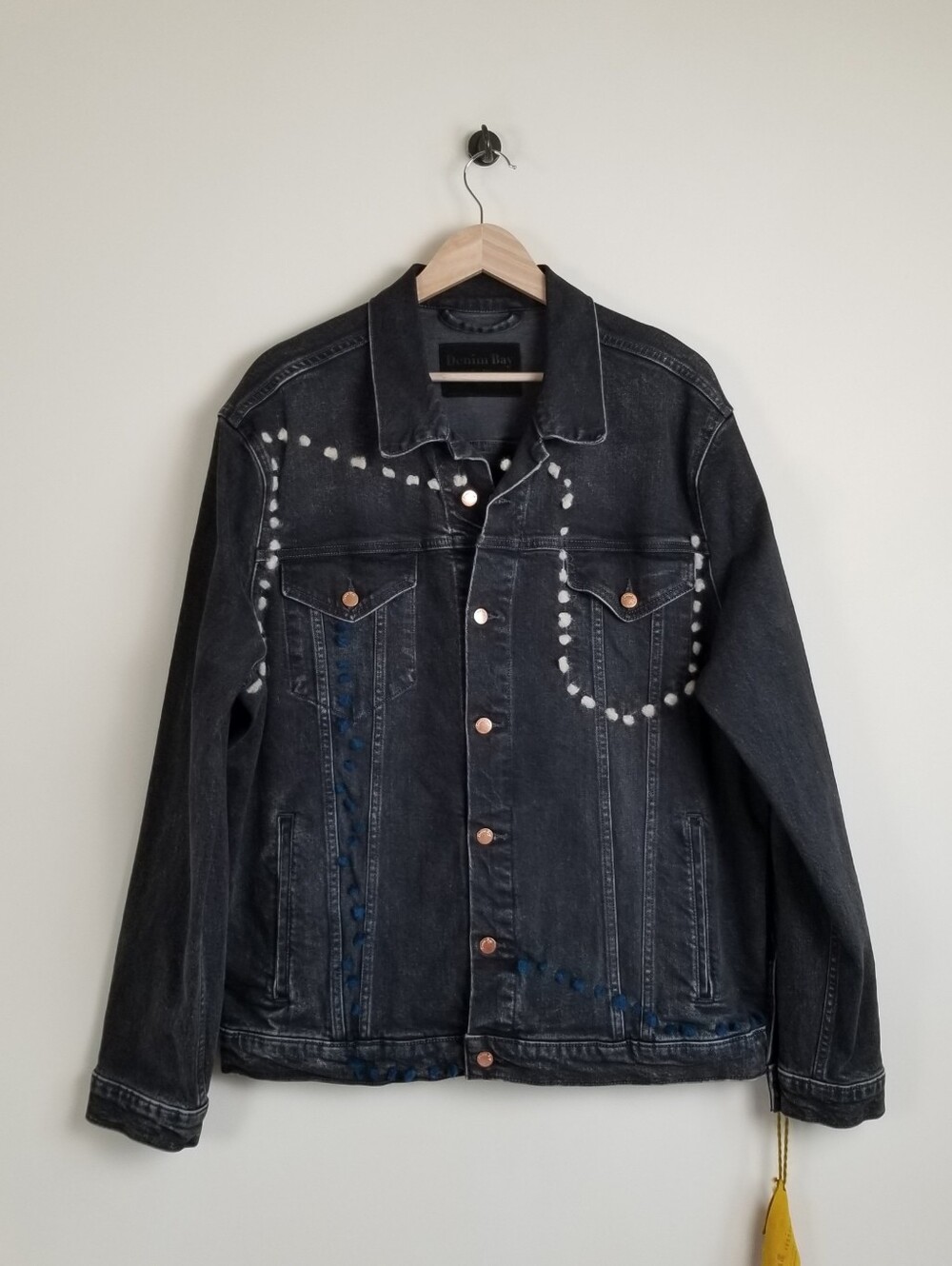 Denim Bay Embellished Demim Jacket Size XL Made In USA NWT